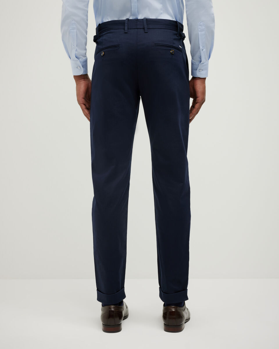 Pleated Chino, Navy, hi-res